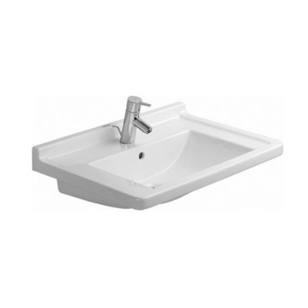 Duravit Starck 3 Umywalka meblowa 70x49 cm z jednym otworem na baterię biała z powłoką WonderGliss 03047000001