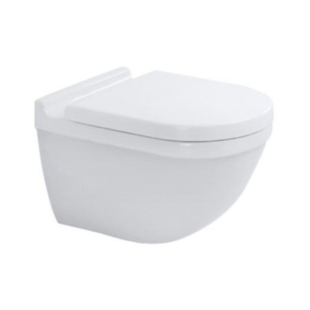 Duravit Starck 3 Zestaw Toaleta WC Rimless bez kołnierza + deska wolnoopadająca biały Alpin z powłoką WonderGliss 45270900A11