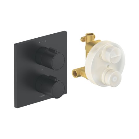 Duravit Universal Bateria wannowo-prysznicowa termostatyczna podtynkowa czarny mat TH4200007046
