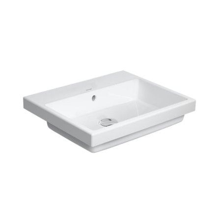 Duravit Vero Air Umywalka wpuszczana w blat 55x45,5 cm bez otworu na baterię biały Alpin 0383550060