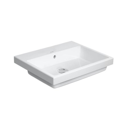 Duravit Vero Air Umywalka wpuszczana w blat 55x45,5 cm bez otworu na baterię biały Alpin z powłoką WonderGliss 03835500601