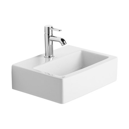 Duravit Vero Umywalka mała Med 45x35 cm z jednym otworem na baterie, biała z powłoką WonderGliss 07044500411