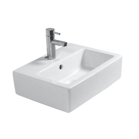 Duravit Vero Umywalka meblowa mała 45x35 cm z otworem na baterie, biała z powłoką WonderGliss 07044500001