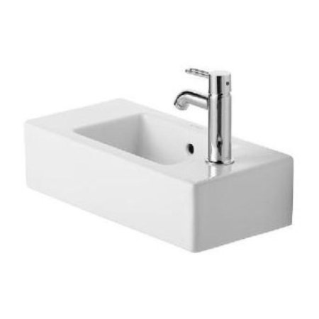 Duravit Vero Umywalka meblowa mała 50x25 cm bez otworu na baterie, biała z powłoką WonderGliss 07035000001