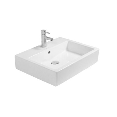 Duravit Vero Umywalka nablatowa 59,5x46,5 cm z otworem na baterię, biała z powłoką WonderGliss 04526000001