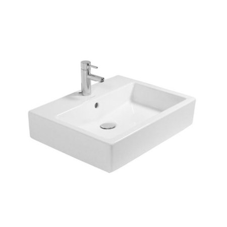 Duravit Vero Umywalka nablatowa 50x47 cm z jednym otworem na baterię, biała z powłoką WonderGliss 04525000001