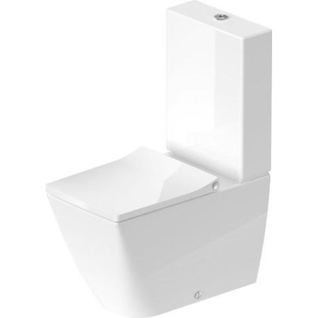 Duravit Viu Toaleta WC kompaktowa 37x65 cm Rimless bez kołnierza, biała z powłoką HygieneGlaze 2191092000