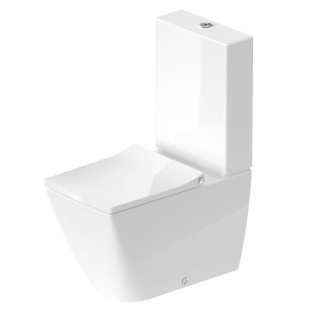 Duravit Viu Toaleta WC kompaktowa 37x65 cm Rimless bez kołnierza, biała z powłoką WonderGliss 21910900001