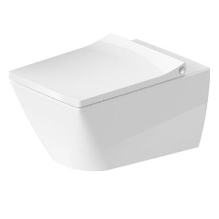 Duravit Viu Toaleta WC podwieszana 57x37 cm Rimless bez kołnierza, biała z powłoką WonderGliss 25110900001