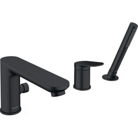 Duravit Wave Bateria nawannowa 3 otworowa czarny mat WA5260000046