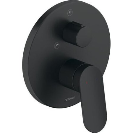 Duravit Wave Bateria wannowo-prysznicowa podtynkowa czarny mat WA5210012046