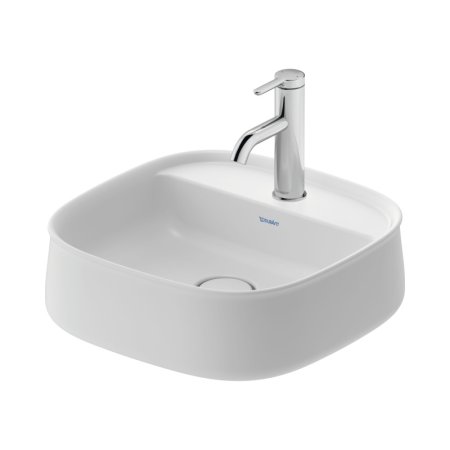 Duravit Zencha Umywalka nablatowa 42x42 cm biały satynowy z powłoką WonderGliss 23744232711