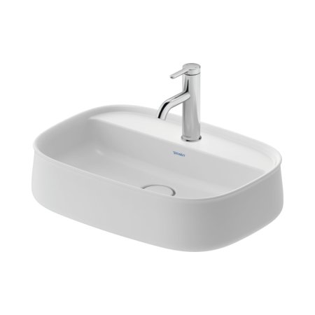 Duravit Zencha Umywalka nablatowa 55x39 cm biały satynowy z powłoką WonderGliss 23745532711