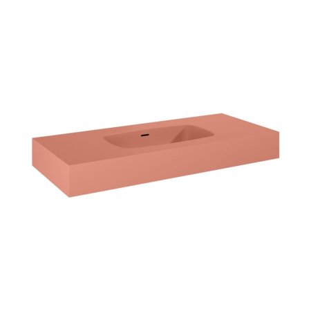 Elita Dimple 100 Umywalka wisząca 100,8x46 cm terra pink mat 168867