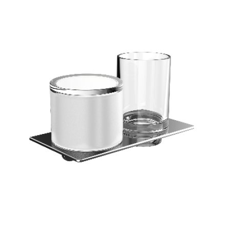 Emco Art Uchwyt ze szklanką oraz dozownik na mydło 19,4x10,1x11,5 cm, chrom 163100102