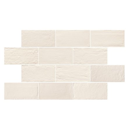 Emil Ceramica Kotto Brick Gesso Gres Płytka podłogowa 12,5x25 cm, biała ECKOBRGGPP12X25B