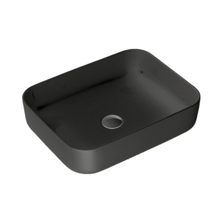 Emporia Bari Umywalka nablatowa 50x39 cm czarny mat EMPORIA-LT-2195-MB