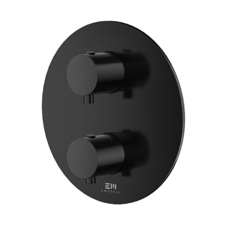 Emporia Fly Bateria wannowo-prysznicowa termostatyczna podtynkowa czarny mat EMPORIA-03043BM