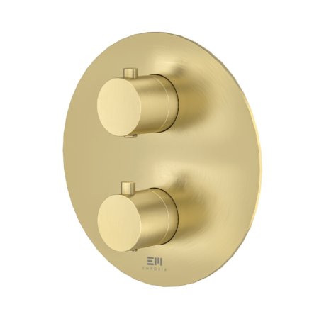 Emporia Fly Bateria wannowo-prysznicowa termostatyczna podtynkowa złoty szczotkowany EMPORIA-03043GN
