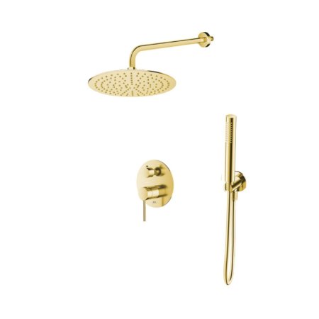 Emporia Fly Zestaw prysznicowy podtynkowy z deszczownicą złoty EMPORIA-ZESTAW-FLY-15-GD