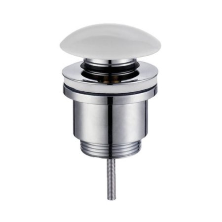 Emporia Korek umywalkowy klik klak biały / chrom EMPORIA-HF1083-C1