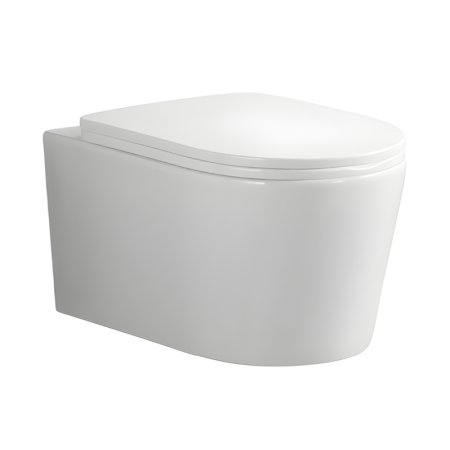 Emporia Nox 2.0 Zestaw Toaleta WC SuperFlush bez kołnierza + deska wolnoopadająca biały EMPORIA-ABD02