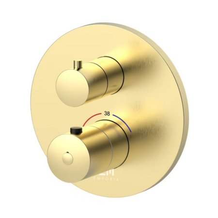 Emporia Ori Bateria wannowo-prysznicowa termostatyczna podtynkowa złoty szczotkowany EMPORIA-08043GN