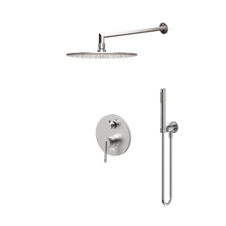 Emporia Ori Zestaw prysznicowy podtynkowy z deszczownicą nikiel szczotkowany EMPORIA-ZESTAW-ORI-30-N
