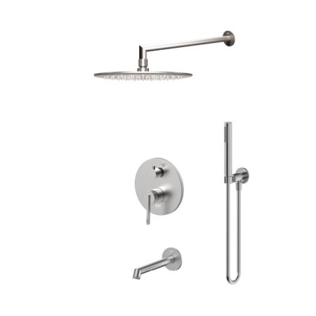 Emporia Ori Zestaw wannowo-prysznicowy podtynkowy z deszczownicą nikiel szczotkowany EMPORIA-ZESTAW-ORI-40-N