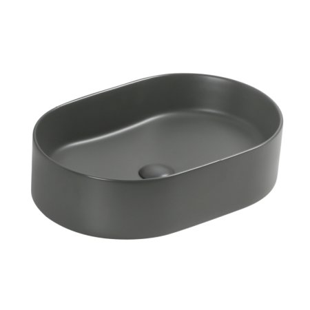 Emporia Rosie Umywalka nablatowa 54,5x37 cm ciemny szary mat EMPORIA-8588A-MDG