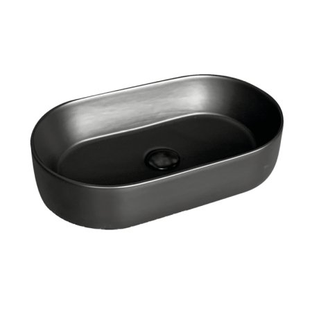 Emporia Rosie Umywalka nablatowa 54,5x37 cm czarny mat EMPORIA-8588A-MB
