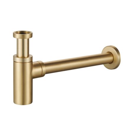 Emporia Syfon umywalkowy butelkowy ozdobny złoty szczotkowany EMPORIA-HF6009-BGM