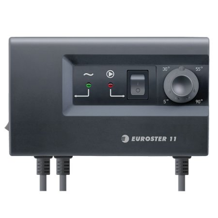 Euroster E11 Sterownik pompy c.o. w instalacjach grzewczych 15x5,2x9 cm, czarny 11C