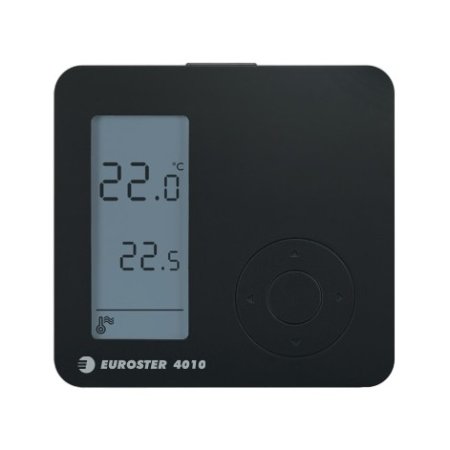 Euroster Regulator temperatury systemy grzewcze czarny E4010B