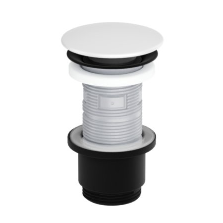 Excellent Design Korek umywalkowy klik klak korpus czarny pokrywa ceramiczna śnieżnobiały ARIN.1485.K.02.WHBL