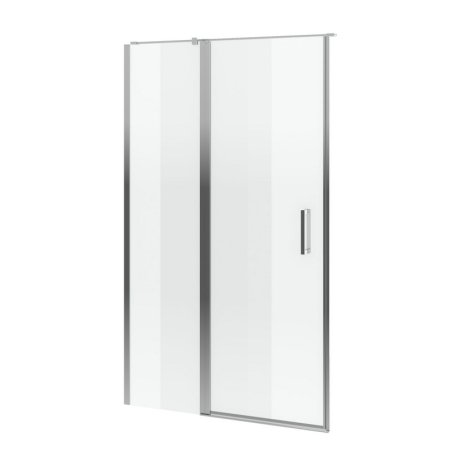 Excellent Mazo Drzwi prysznicowe 120x195 cm uchylne ze ścianką stałą, profile chrom szkło przezroczyste Clean Control KAEX.3025.1010.1200.LP