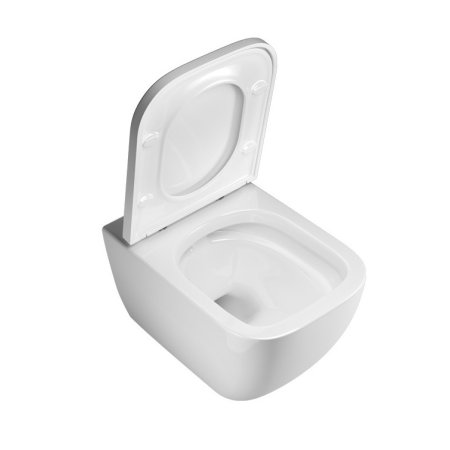 Excellent Ness Zestaw Toaleta WC 50x34,5 cm bez kołnierza + deska wolnoopadająca biały CENL.3509.500.WH