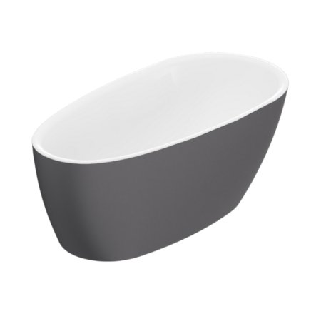 Excellent Olia 2.0 Wanna wolnostojąca 160x75 cm biały połysk/szary mat WAEX.OLI2.16WHGRM