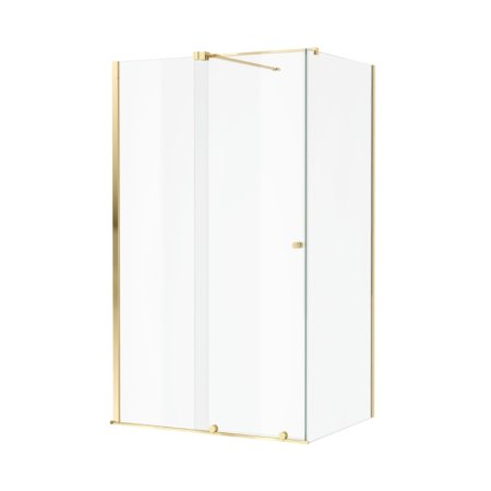 Excellent Ortigo Kabina prostokątna 120x90x200 cm drzwi przesuwne profile złoty połysk szkło przezroczyste KAEX.5016.K.1200.0900.GL