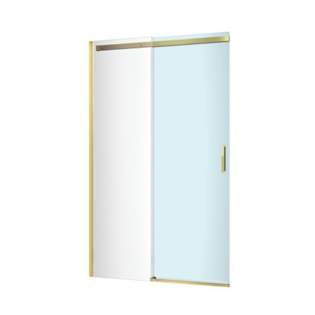 Excellent Rols Drzwi przesuwne 100x200 cm część 1 profile złoty połysk szkło przezroczyste KAEX.2612.1000.LP1/2.GL