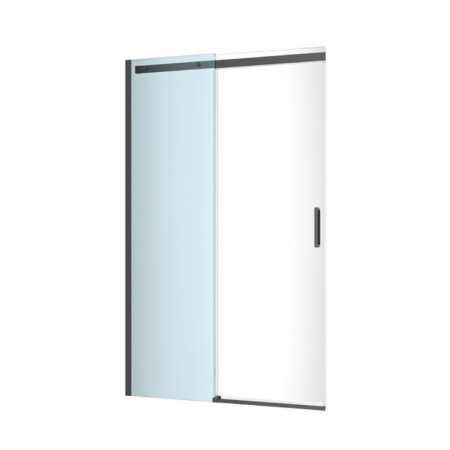 Excellent Rols Drzwi przesuwne 100x200 cm część 2 profile czarny mat szkło przezroczyste KAEX.2612.1000.LP2/2.BL