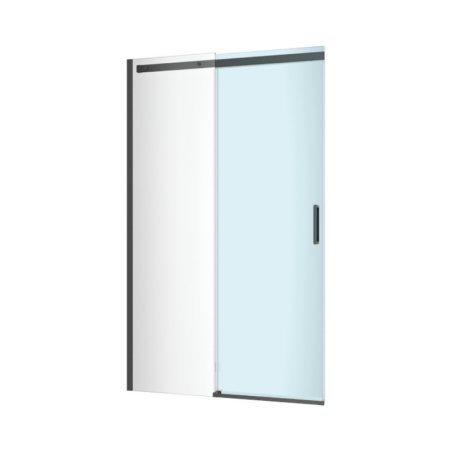 Excellent Rols Drzwi przesuwne 120x200 cm część 1 profile czarny mat szkło przezroczyste KAEX.2612.1200.LP1/2.BL