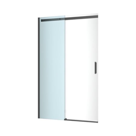 Excellent Rols Drzwi przesuwne 140x200 cm część 2 profile czarny mat szkło przezroczyste KAEX.2612.1400.LP2/2.BL