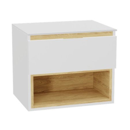 Excellent Tuto 2.0 Szafka łazienkowa 60x46,5x50 cm blat biały lakierowany/biały MLEX.2171.K.60.011W.WHWH