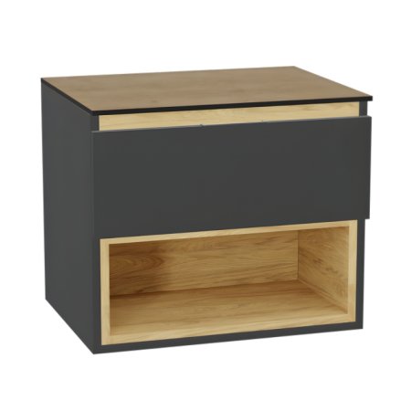 Excellent Tuto 2.0 Szafka łazienkowa 60x46,5x50 cm blat dąb Hikora/szary MLEX.2171.K.60.01BL.GRGR