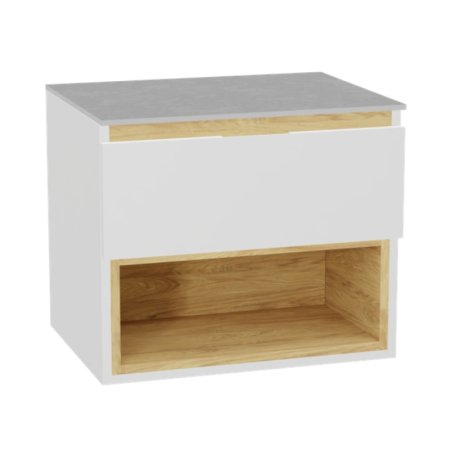 Excellent Tuto 2.0 Szafka łazienkowa 60x46,5x50 cm blat jasny szary/biały MLEX.2171.K.60.01SJ.WHWH