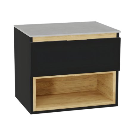 Excellent Tuto 2.0 Szafka łazienkowa 60x46,5x50 cm blat jasny szary/czarny mat MLEX.2171.K.60.01SJ.BKBK