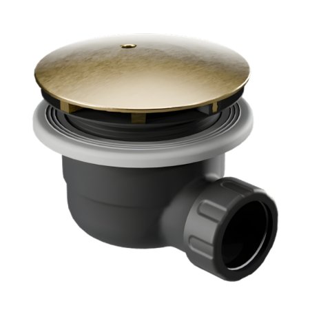 Excellent Vert Syfon brodzikowy 90 mm złoty szczotkowany INEX.2116.K.90.BLGB