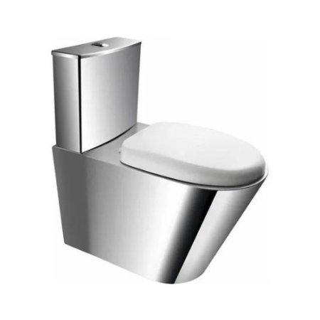 Faneco Toaleta WC stojąca kompakt stal szczotkowana UR2A