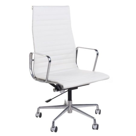 Fernity CH1191T Fotel biurowy skórzany biały/chrom EA119TBIALSKORACHR